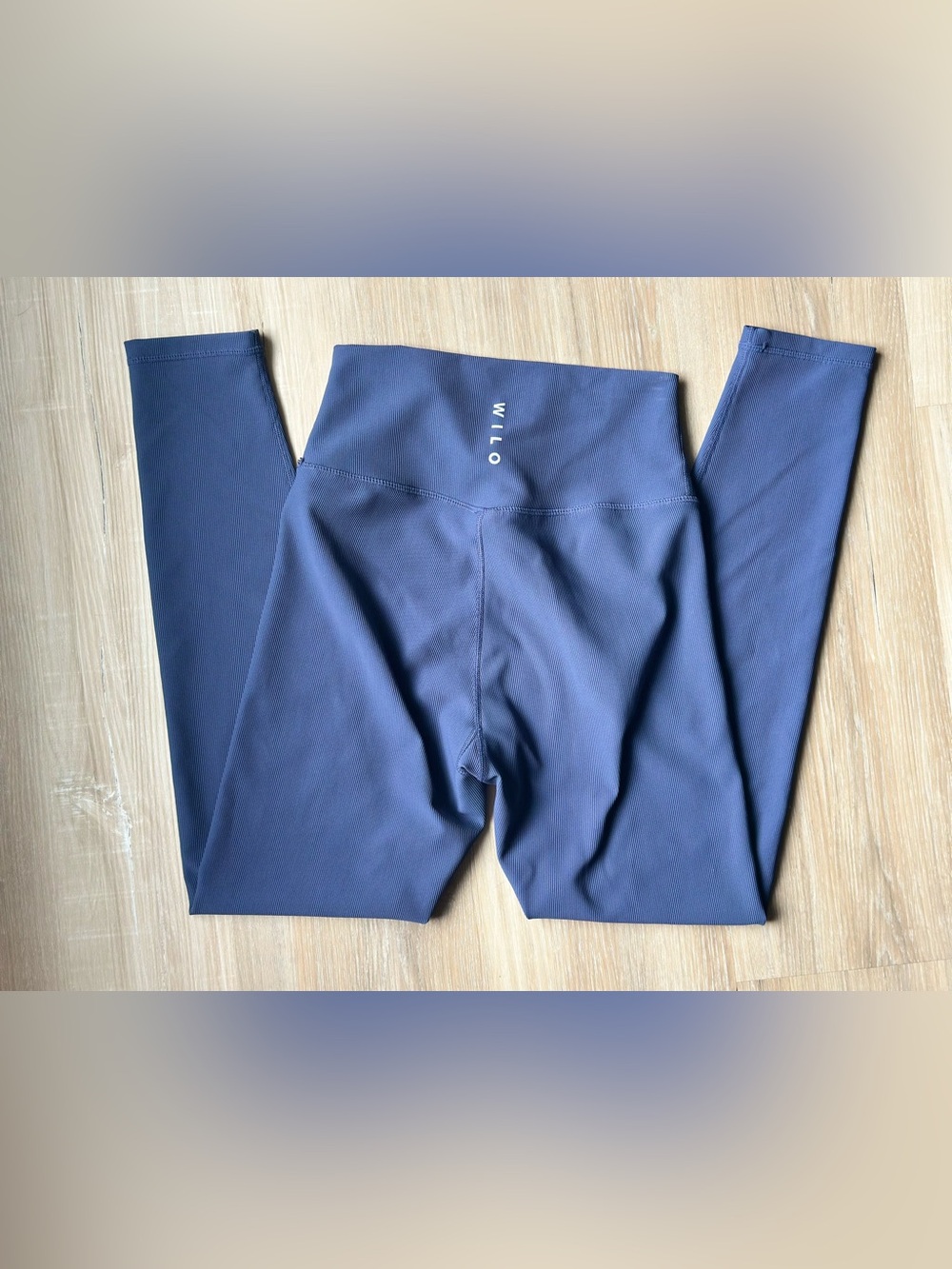 Wilo High-Waist Ribbed Leggings - Slate Blue